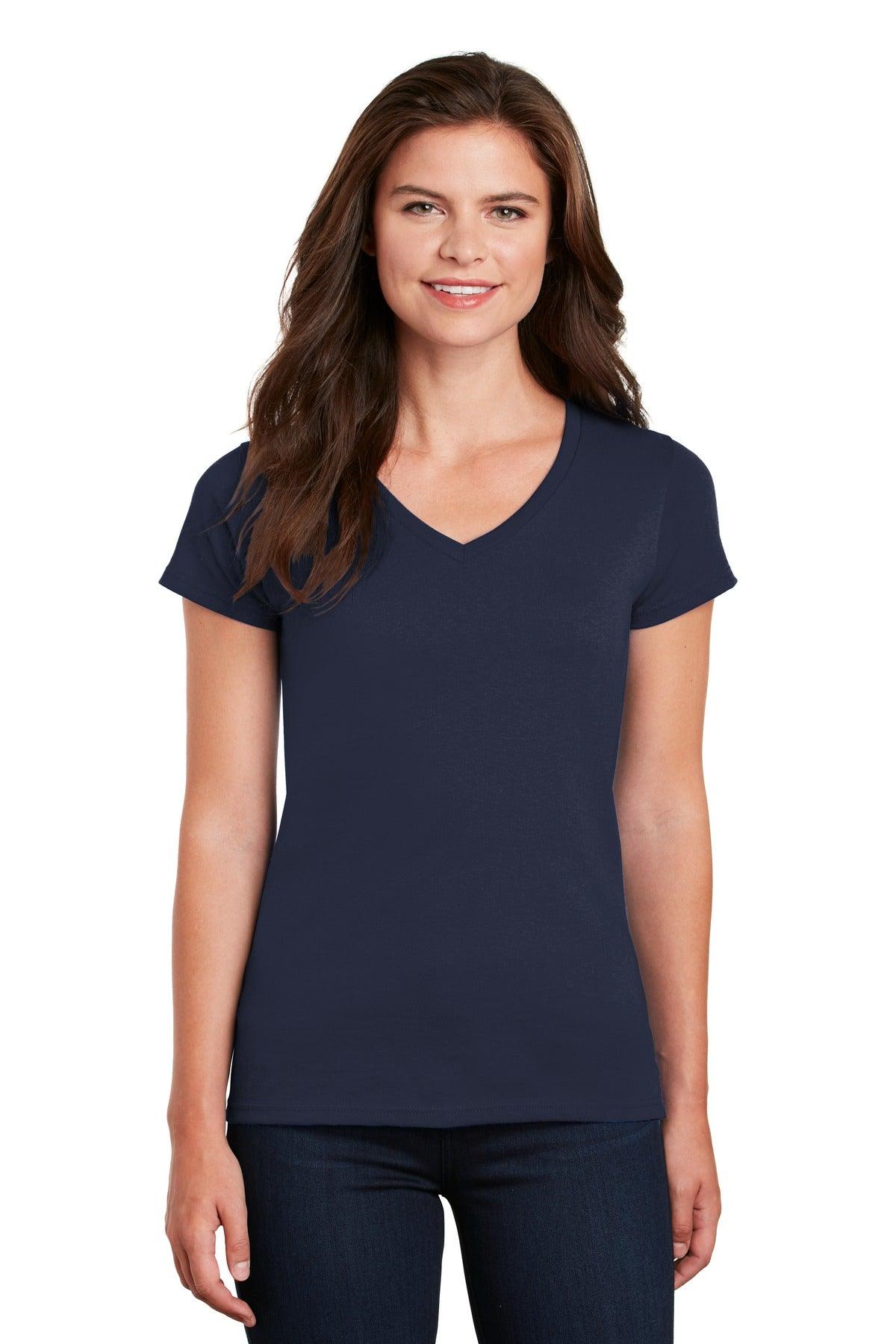Gildan Ladies Heavy Cotton 100% Cotton V-Neck T-Shirt. 5V00L - Dresses Max