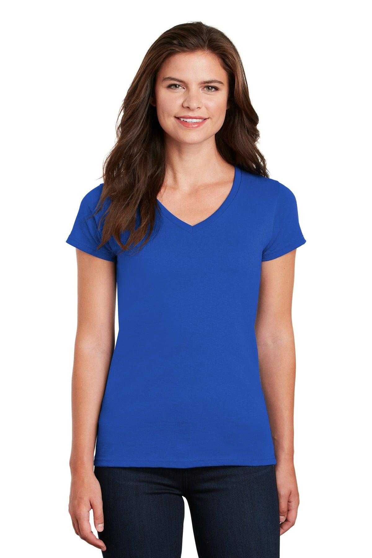 Gildan Ladies Heavy Cotton 100% Cotton V-Neck T-Shirt. 5V00L - Dresses Max