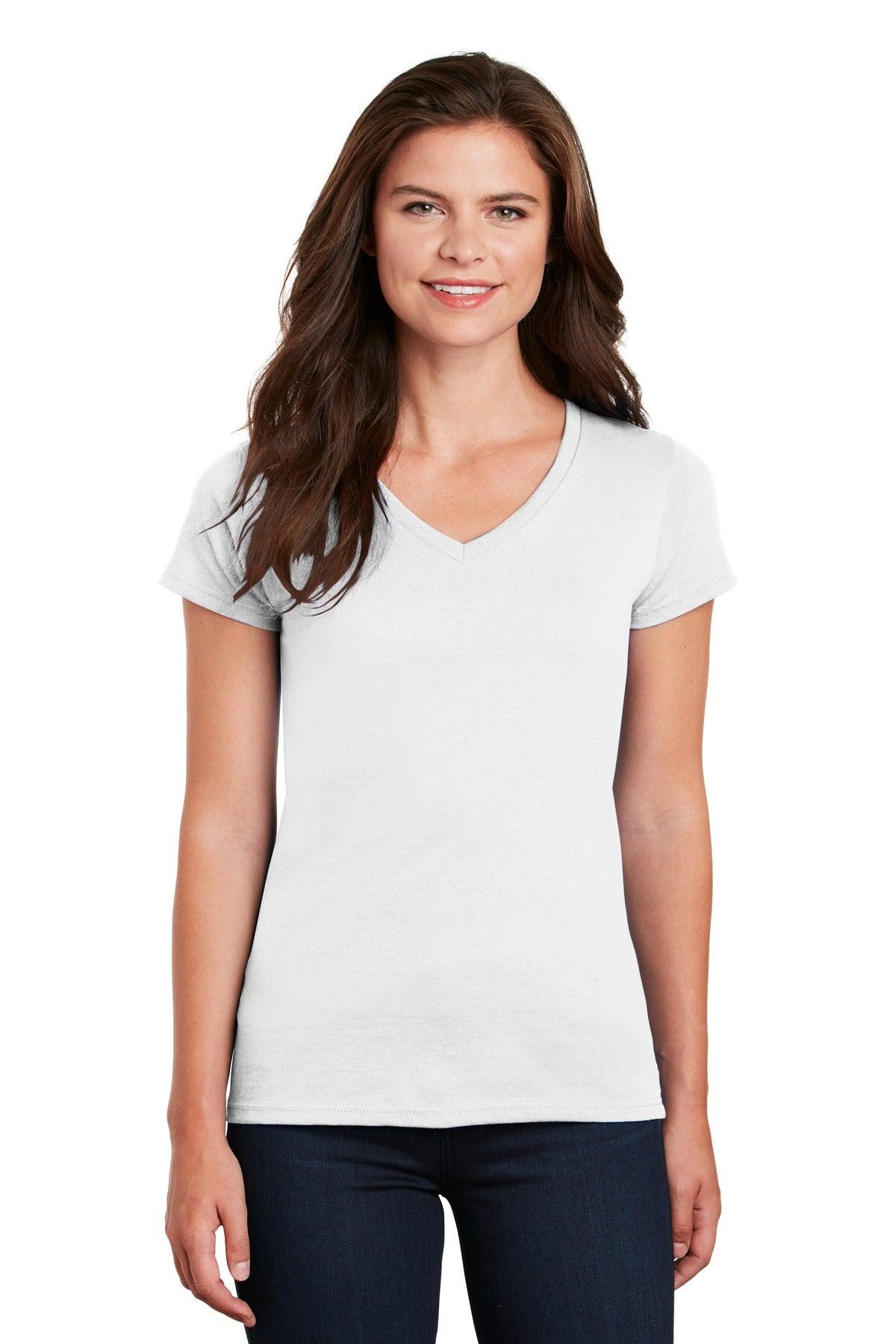 Gildan Ladies Heavy Cotton 100% Cotton V-Neck T-Shirt. 5V00L - Dresses Max