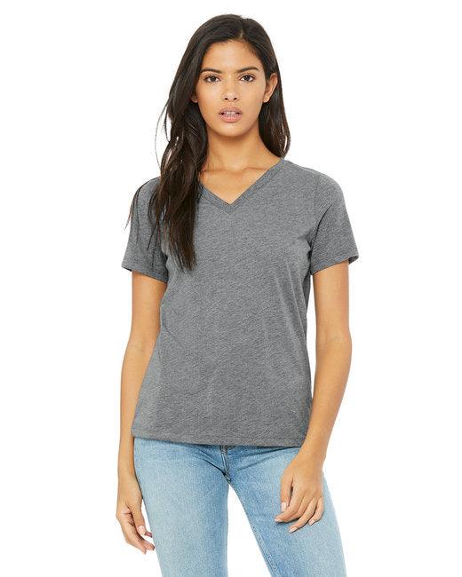 Bella + Canvas Ladies' Relaxed Triblend V-Neck T-Shirt 6415 - Dresses Max