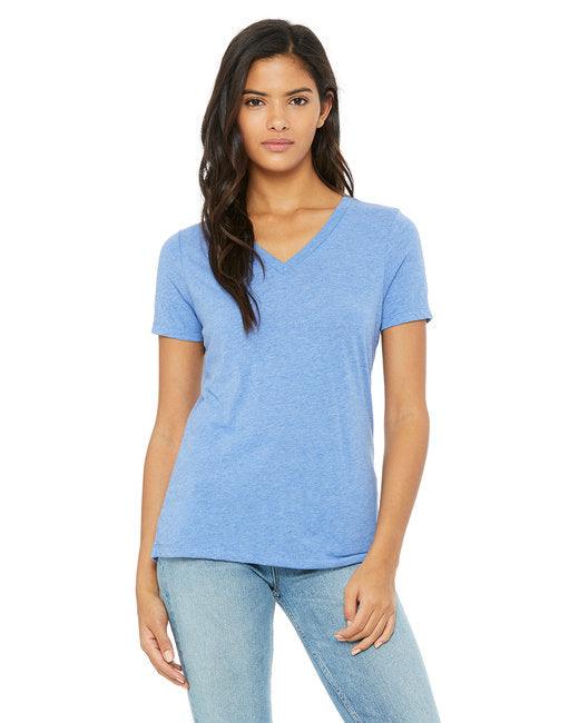 Bella + Canvas Ladies' Relaxed Triblend V-Neck T-Shirt 6415 - Dresses Max