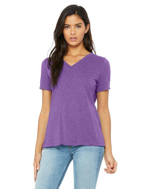 Bella + Canvas Ladies' Relaxed Triblend V-Neck T-Shirt 6415 - Dresses Max
