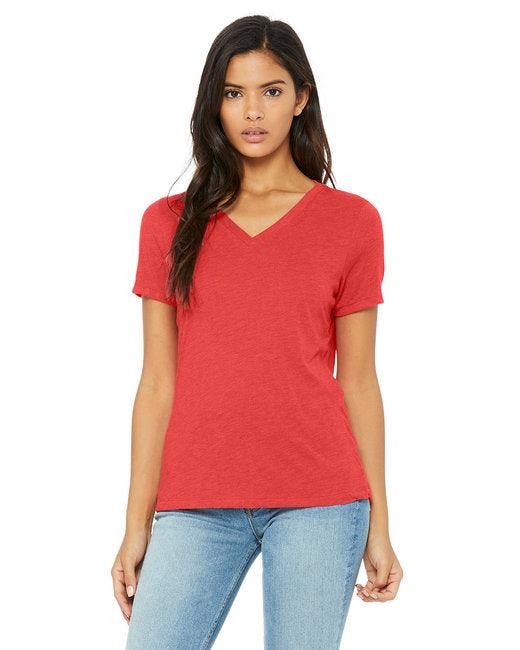 Bella + Canvas Ladies' Relaxed Triblend V-Neck T-Shirt 6415 - Dresses Max