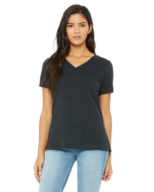 Bella + Canvas Ladies' Relaxed Triblend V-Neck T-Shirt 6415 - Dresses Max