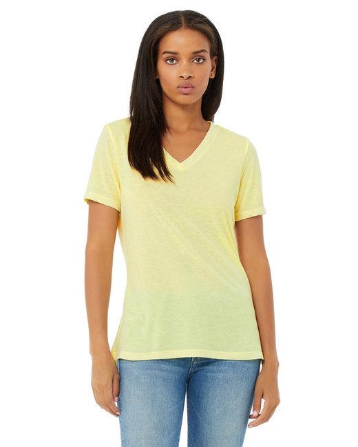 Bella + Canvas Ladies' Relaxed Triblend V-Neck T-Shirt 6415 - Dresses Max