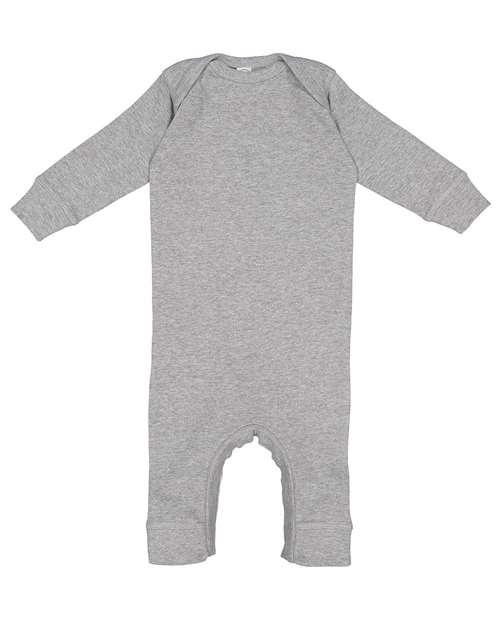 Rabbit Skins Infant Long Legged Baby Rib Bodysuit 4412 - Dresses Max