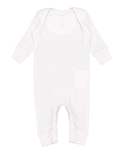 Rabbit Skins Infant Long Legged Baby Rib Bodysuit 4412 - Dresses Max