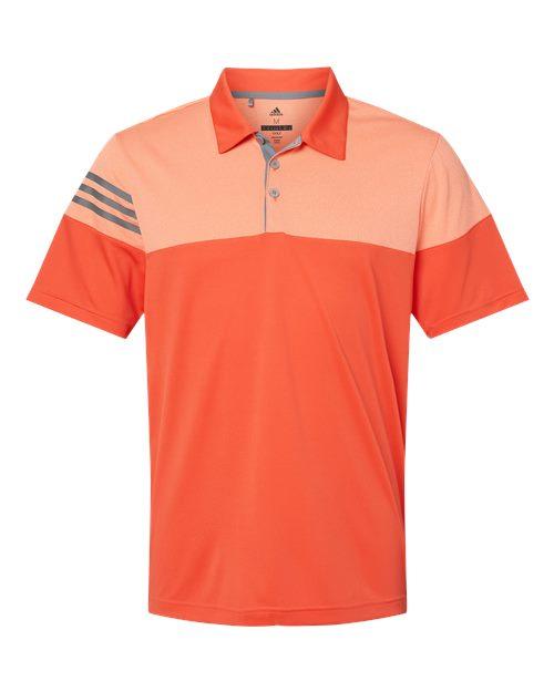Adidas Heathered 3-Stripes Colorblocked Polo A213 - Dresses Max