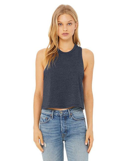 Bella + Canvas Ladies' Racerback Cropped Tank 6682 - Dresses Max