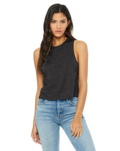 Bella + Canvas Ladies' Racerback Cropped Tank 6682 - Dresses Max