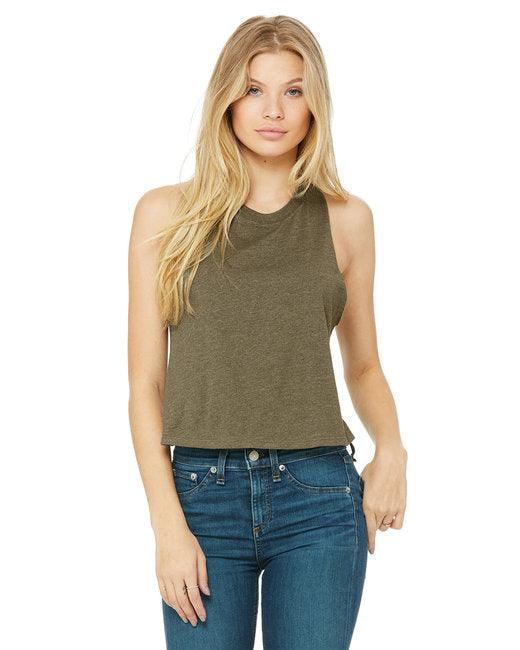 Bella + Canvas Ladies' Racerback Cropped Tank 6682 - Dresses Max