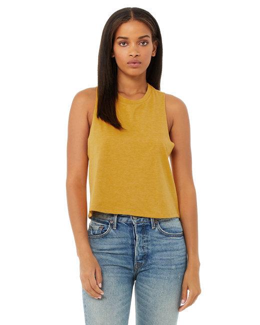 Bella + Canvas Ladies' Racerback Cropped Tank 6682 - Dresses Max