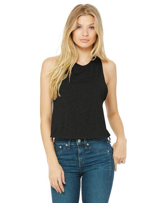 Bella + Canvas Ladies' Racerback Cropped Tank 6682 - Dresses Max