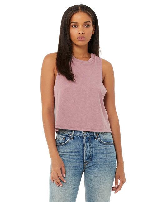 Bella + Canvas Ladies' Racerback Cropped Tank 6682 - Dresses Max