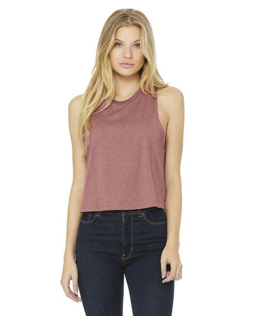 Bella + Canvas Ladies' Racerback Cropped Tank 6682 - Dresses Max
