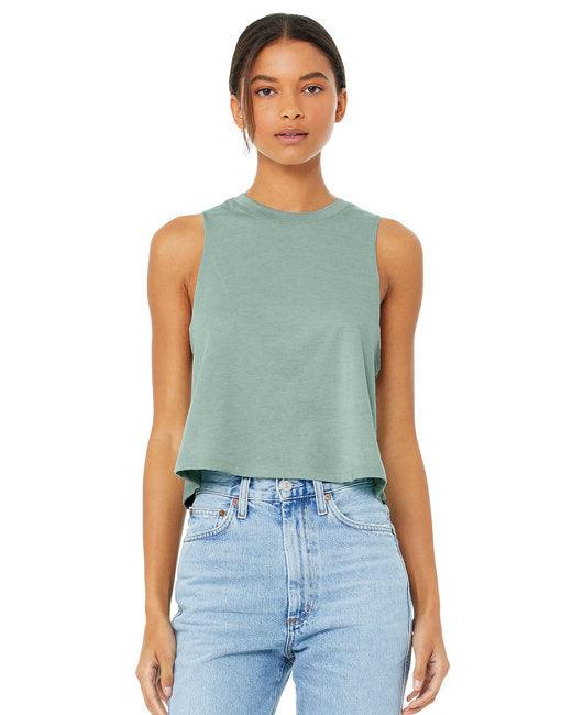 Bella + Canvas Ladies' Racerback Cropped Tank 6682 - Dresses Max