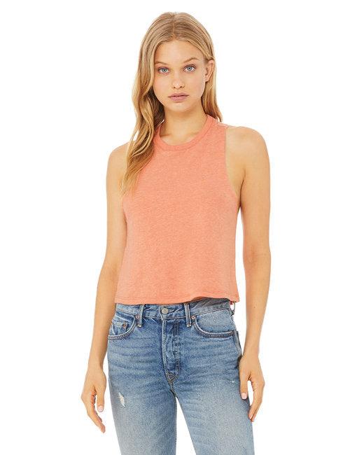 Bella + Canvas Ladies' Racerback Cropped Tank 6682 - Dresses Max
