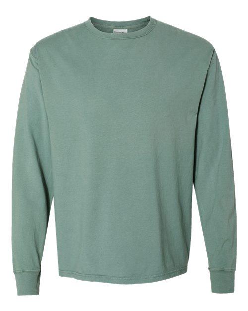 ComfortWash by Hanes Garment-Dyed Long Sleeve T-Shirt GDH200 - Dresses Max