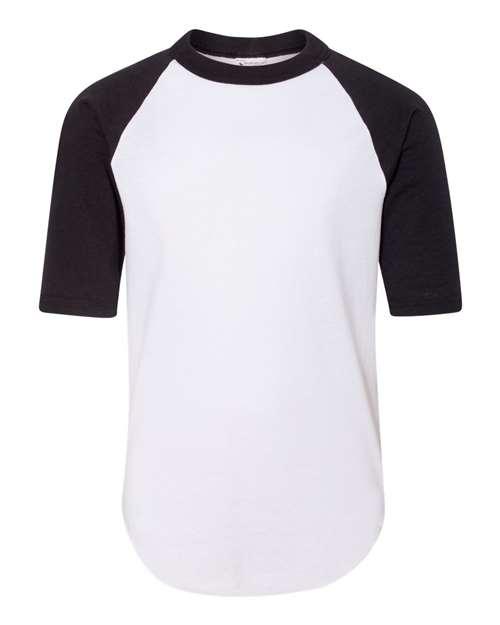 Augusta Sportswear Youth Three-Quarter Sleeve Baseball Jersey 4421 - Dresses Max
