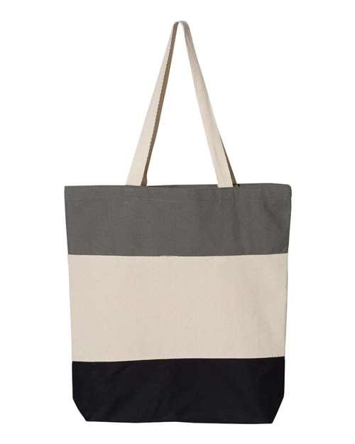 Q-Tees 11L Tri-Color Tote Q125900 - Dresses Max