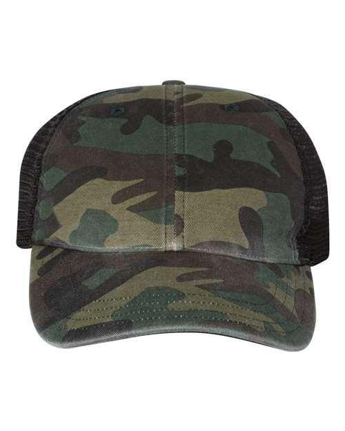 Richardson Washed Printed Trucker Cap 111P - Dresses Max