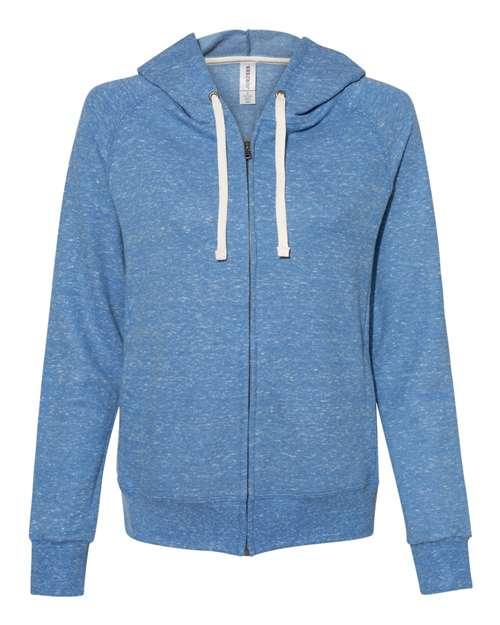 JERZEES Women's Snow Heather French Terry Full-Zip Hooded Sweatshirt 92WR - Dresses Max