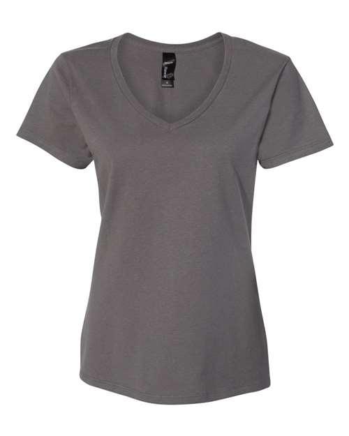 Hanes Perfect-T Women’s V-Neck T-Shirt S04V - Dresses Max