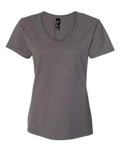 Hanes Perfect-T Women’s V-Neck T-Shirt S04V - Dresses Max
