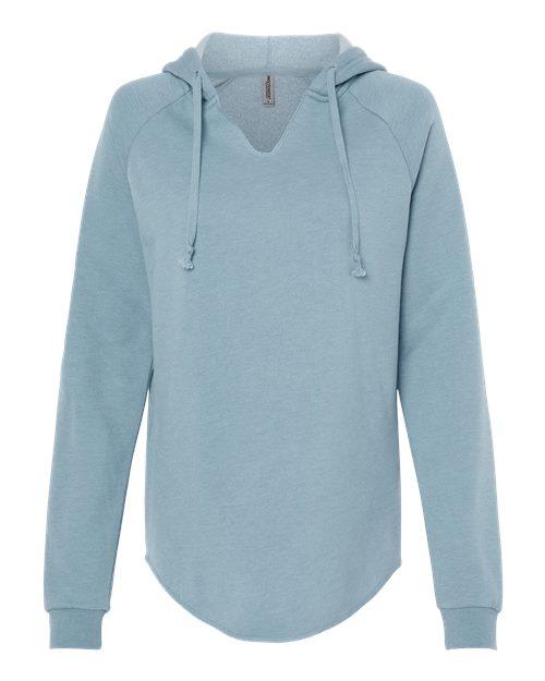 Independent Trading Co. Women’s Lightweight California Wave Wash Hooded Sweatshirt PRM2500 - Dresses Max