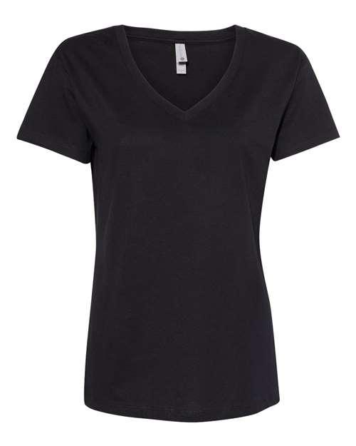 Next Level Women’s Cotton V-Neck T-Shirt 3940 - Dresses Max
