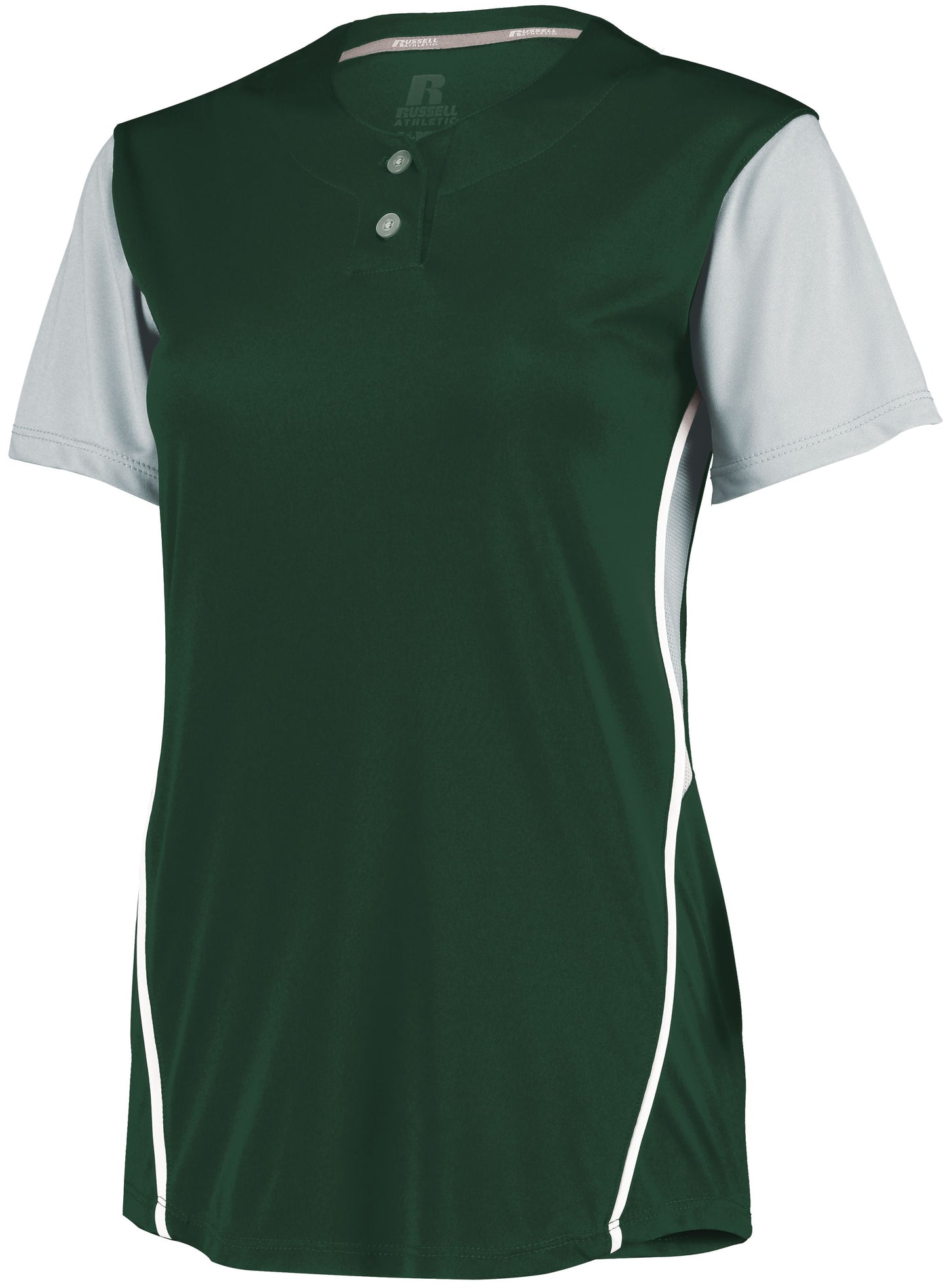 Ladies Performance Two-Button Color Block Jersey 7R6X2X