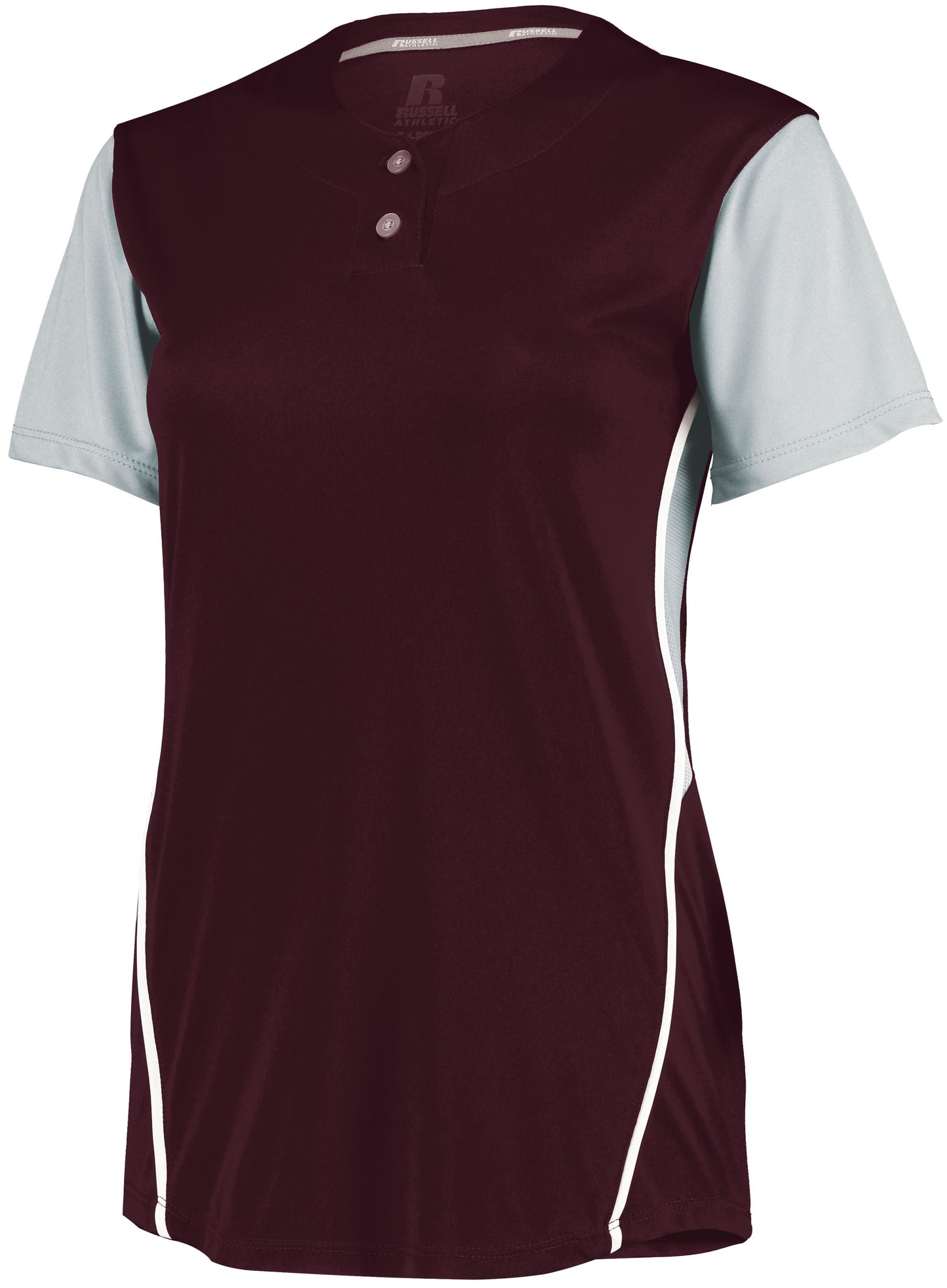 Ladies Performance Two-Button Color Block Jersey 7R6X2X
