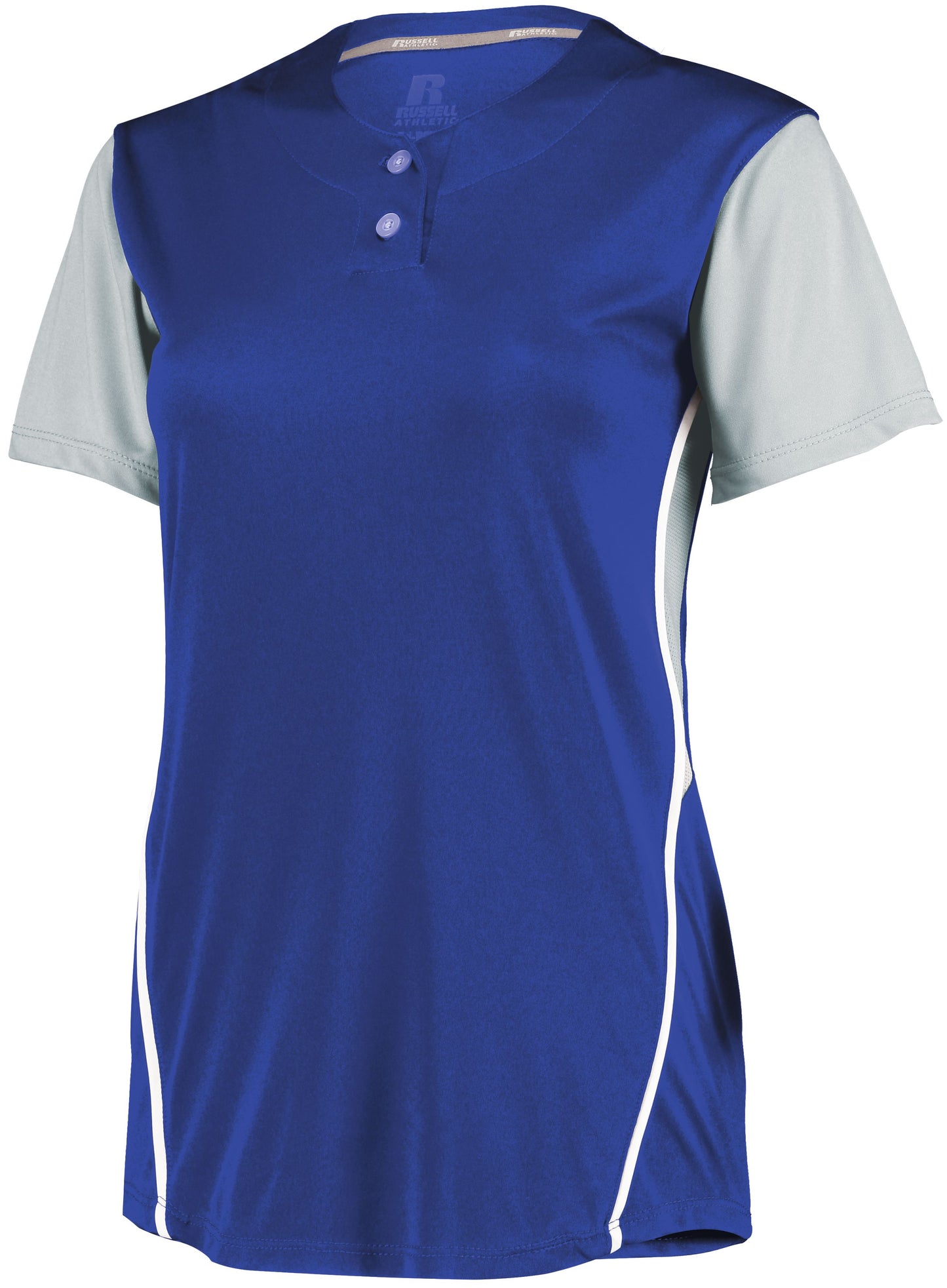 Ladies Performance Two-Button Color Block Jersey 7R6X2X