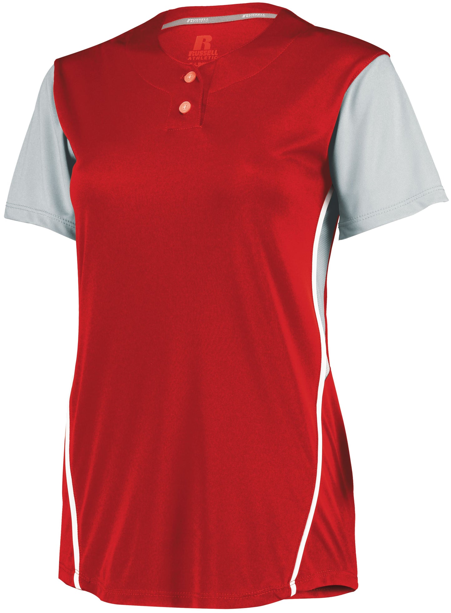 Ladies Performance Two-Button Color Block Jersey 7R6X2X