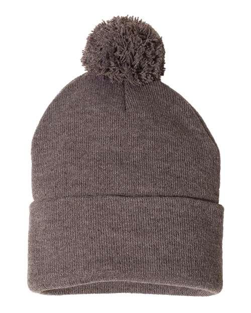 Sportsman Pom-Pom 12" Knit Beanie SP15 - Dresses Max