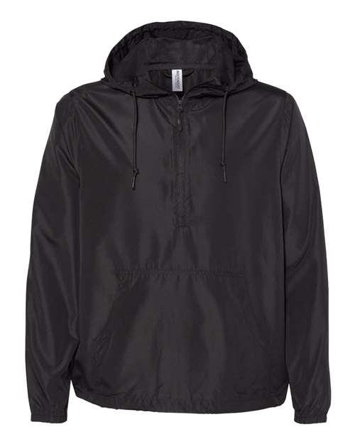 Independent Trading Co. Lightweight Quarter-Zip Windbreaker Pullover Jacket EXP54LWP - Dresses Max