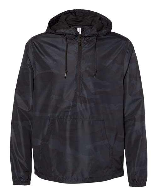 Independent Trading Co. Lightweight Quarter-Zip Windbreaker Pullover Jacket EXP54LWP - Dresses Max