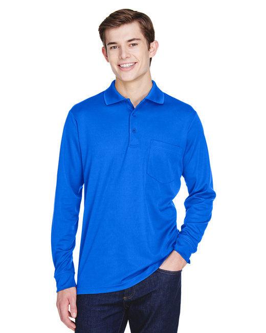 CORE365 Adult Pinnacle Performance Long-Sleeve Piqu Polo with Pocket 88192P - Dresses Max