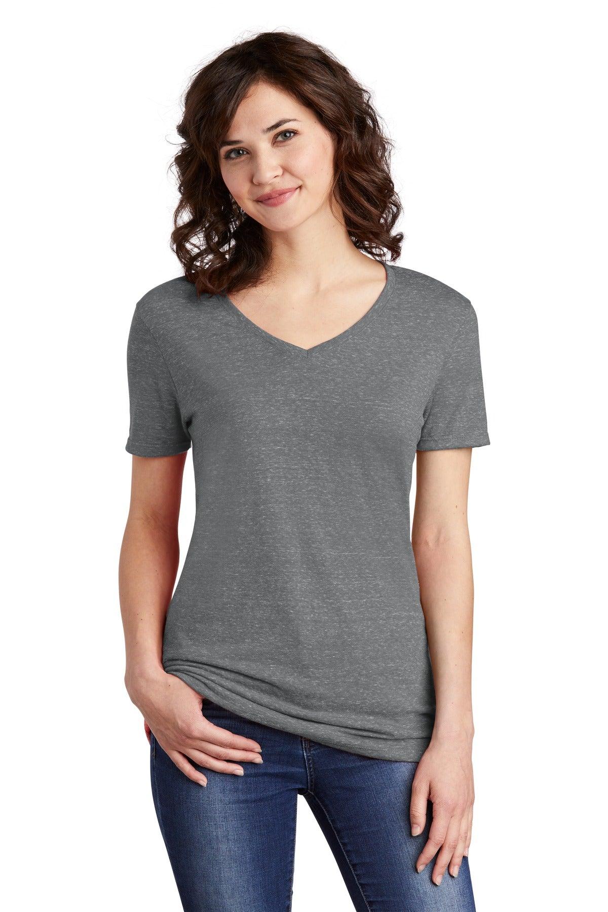 JERZEES Ladies Snow Heather Jersey V-Neck T-Shirt 88WV - Dresses Max