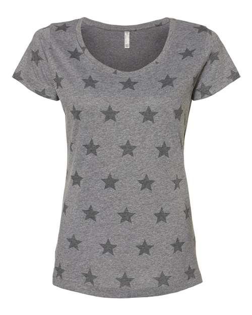 Code Five Women's Star Print Scoop Neck Tee 3629 - Dresses Max