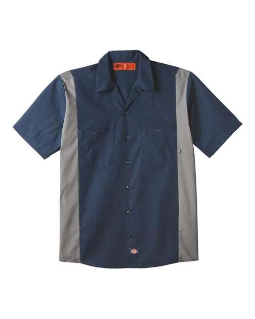 Dickies Industrial Colorblocked Short Sleeve Shirt LS524 - Dresses Max