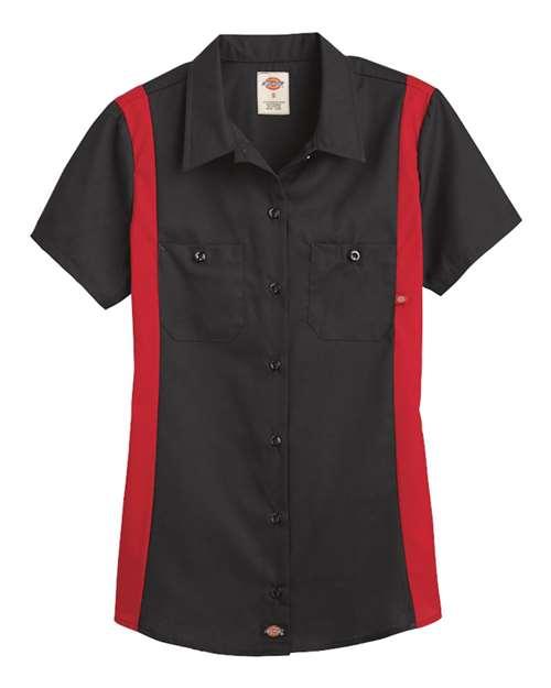 Dickies Women's Short Sleeve Industrial Colorblocked Shirt L24S - Dresses Max