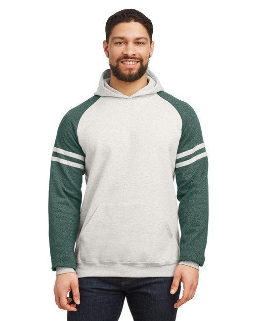 Jerzees Unisex NuBlend Varsity Color-Block Hooded Sweatshirt 97CR - Dresses Max