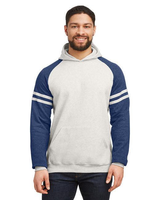 Jerzees Unisex NuBlend Varsity Color-Block Hooded Sweatshirt 97CR - Dresses Max