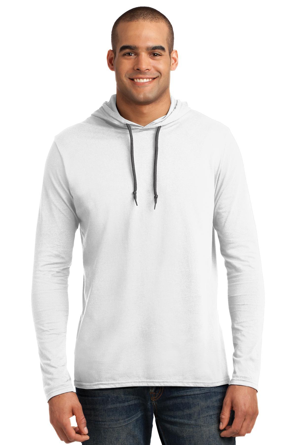 Gildan 100% Ring Spun Cotton Long Sleeve Hooded T-Shirt. 987 - Dresses Max