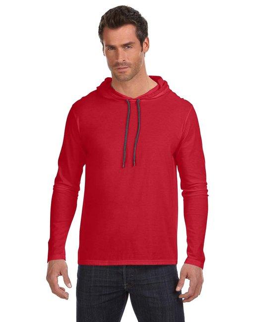 Gildan Adult Lightweight Long-Sleeve Hooded T-Shirt 987AN - Dresses Max