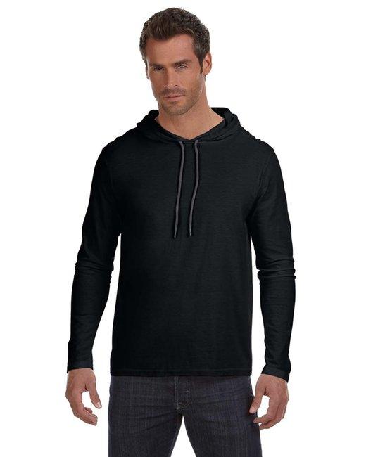 Anvil Adult Lightweight Long-Sleeve Hooded T-Shirt 987AN - Dresses Max