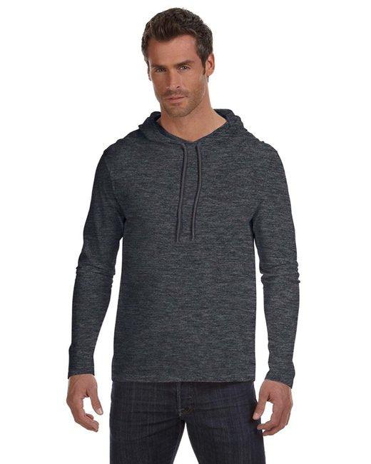 Gildan Adult Lightweight Long-Sleeve Hooded T-Shirt 987AN - Dresses Max