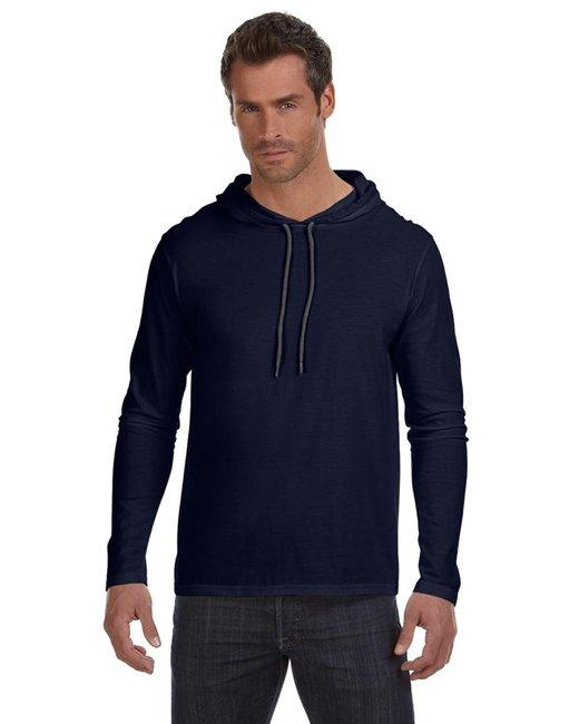 Gildan Adult Lightweight Long-Sleeve Hooded T-Shirt 987AN - Dresses Max