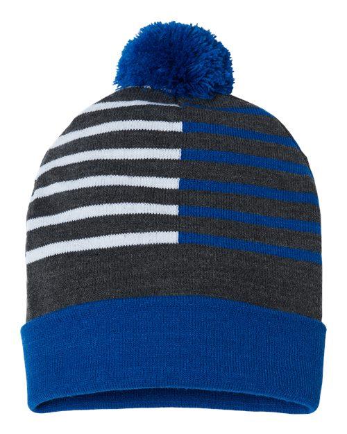 CAP AMERICA USA-Made Half Color Beanie RKH12 - Dresses Max